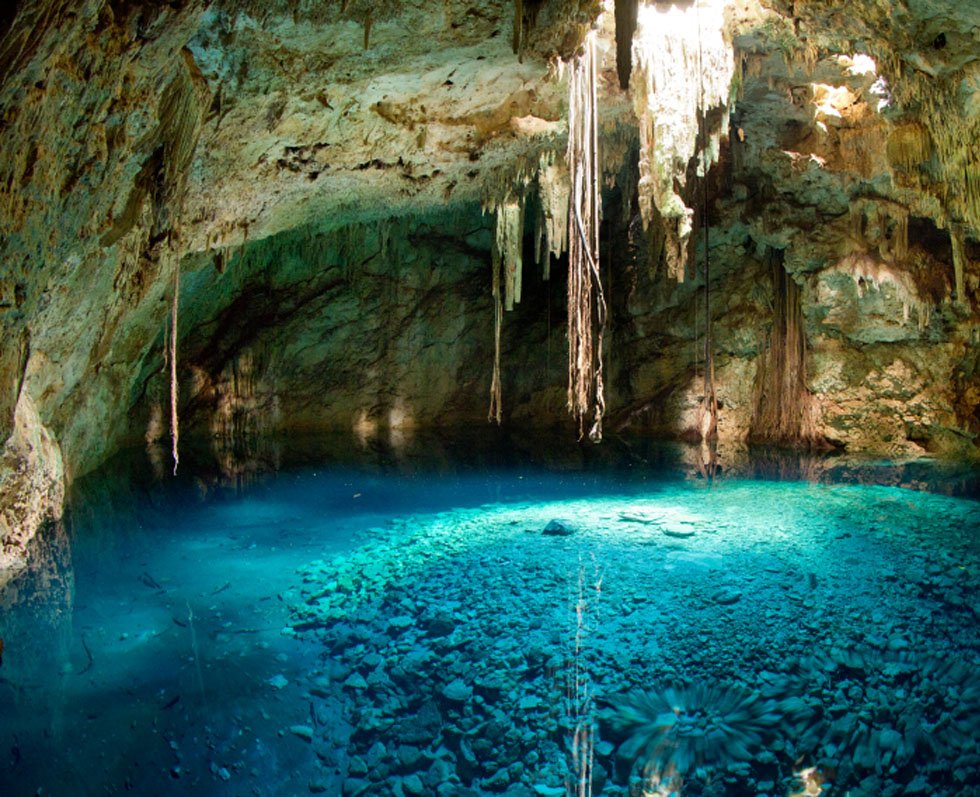 Jeskyně cenotes Mexiko